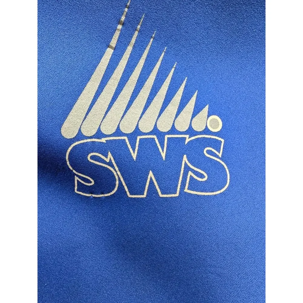 SWS Wetsuit Mens Large Black Blue Full Body Scuba Diving Surf Dry Suit
